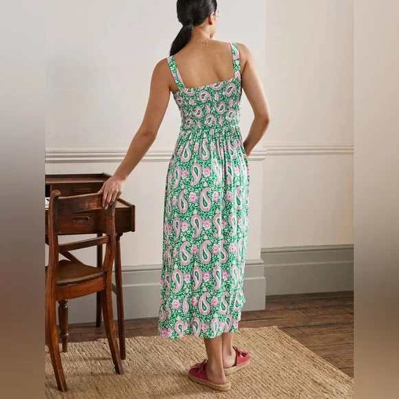 BODEN Peggy Paisley Jersey Maxi Dress Size 10 - Picture 4 of 16